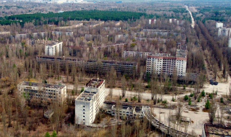 Abandoned town of Pripyat near Chernobyl Nuclear Power Plant